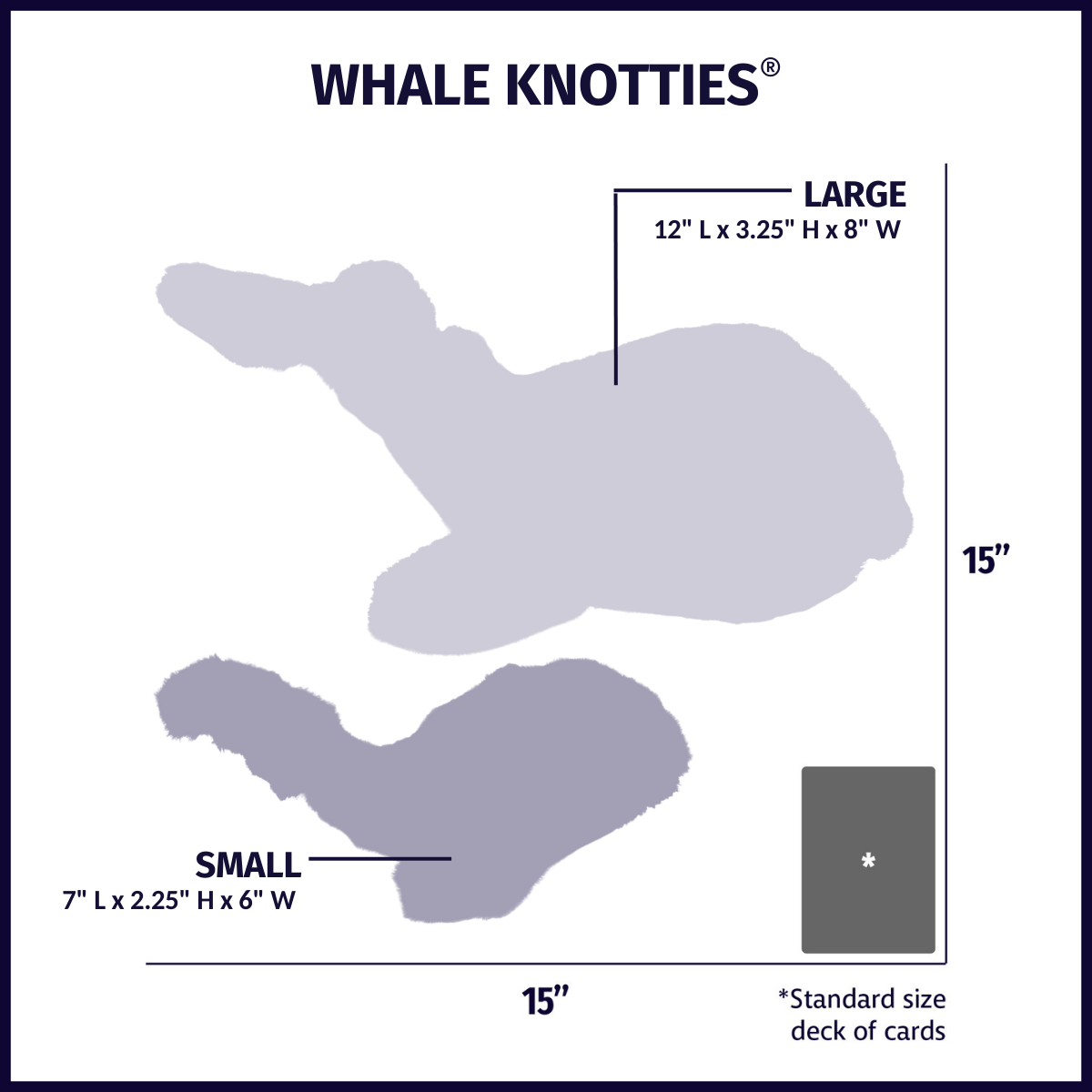 Mobie Whale Knottie® Plush Dog Toy - BIG FRENCHIES