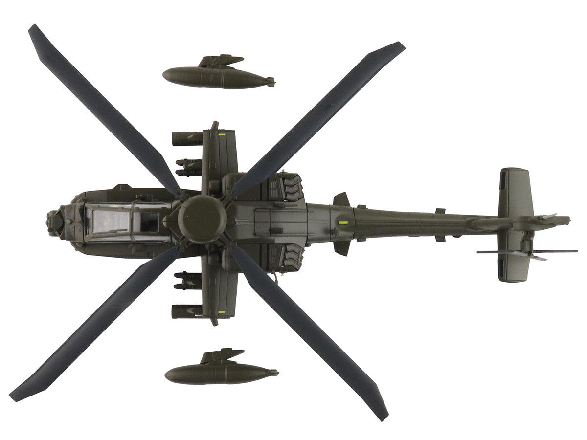 Boeing AH-64E Apache Echo Attack Helicopter "ZM714 Middle Wallop" (2022) British Army "Air Power Series" 1/72 Diecast Model by Hobby Master