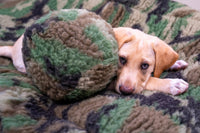 HuggleCause™, Warrior Canine Connection, Camouflage HuggleFleece® Plush Ball Dog Toy - BIG FRENCHIES