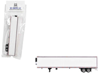 Box Dry Goods Trailer White 1/87 (HO) Scale Plastic Model by HO Logistics