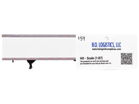 Box Dry Goods Trailer White 1/87 (HO) Scale Plastic Model by HO Logistics