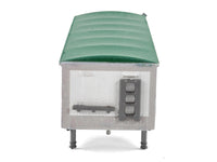 Covered Grain Trailer White with Green Tarp "SunGlo - Cargill" 1/87 (HO) Plastic Model Car by HO Logistics