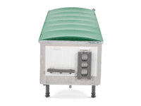 Covered Grain Trailer White with Green Tarp "Cargill" 1/87 (HO) Plastic Model Car by HO Logistics