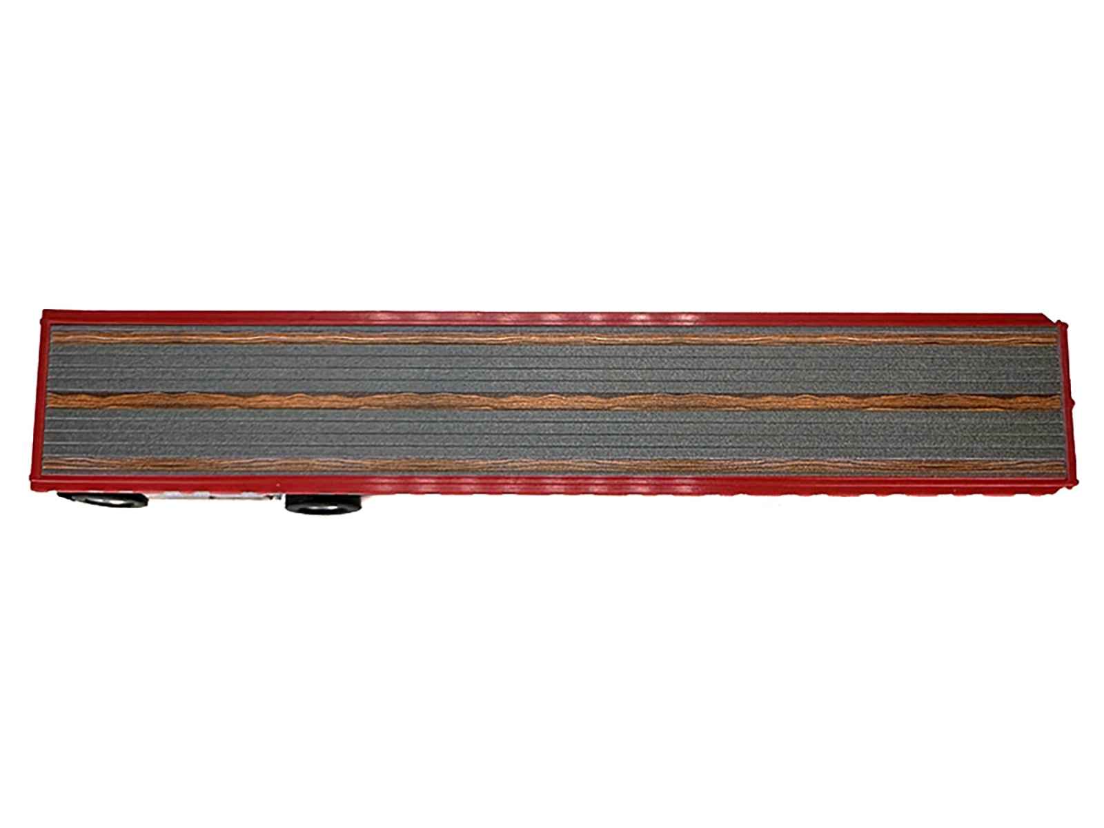 High Boy Spread Axle Flatbed Trailer Red 1/87 (HO) Plastic Model Car by HO Logistics