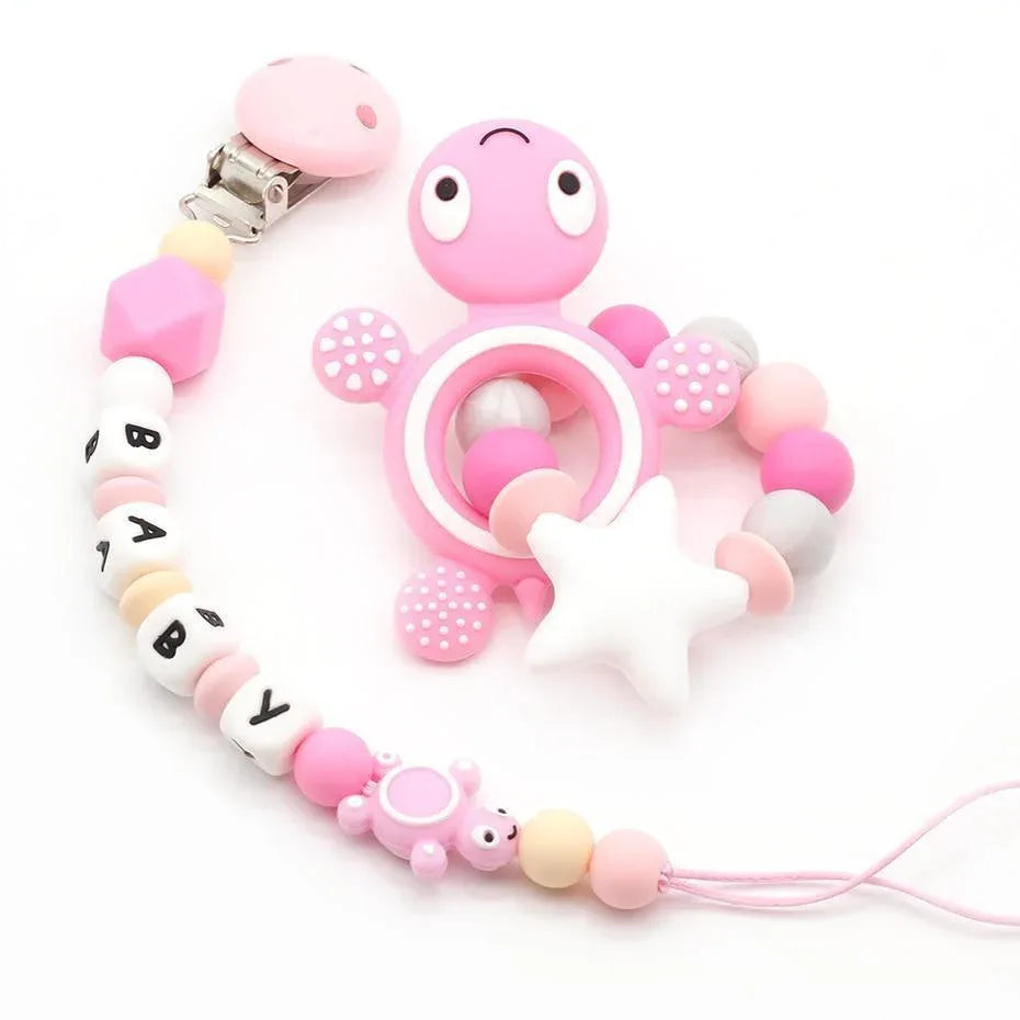Modern Handmade Pacifier Clips Holder Chain Teething Silicone Pacifier Chains Holder For Baby For Pacifier - BIG FRENCHIES