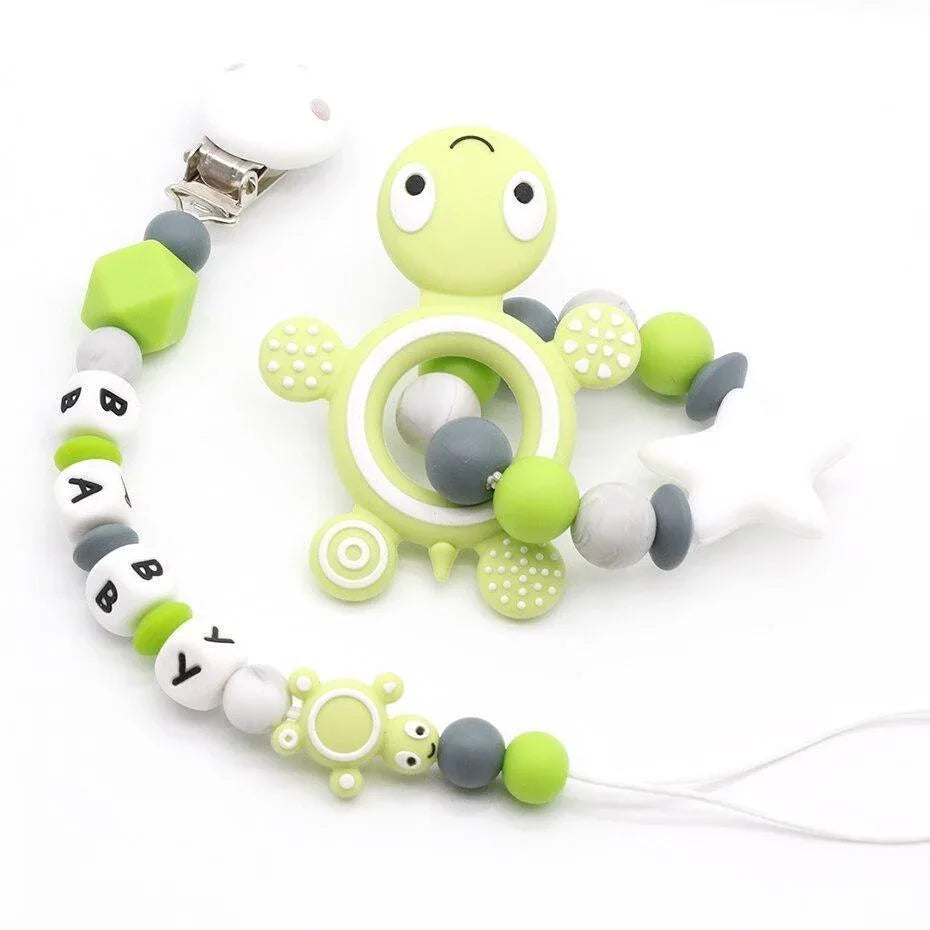Modern Handmade Pacifier Clips Holder Chain Teething Silicone Pacifier Chains Holder For Baby For Pacifier - BIG FRENCHIES