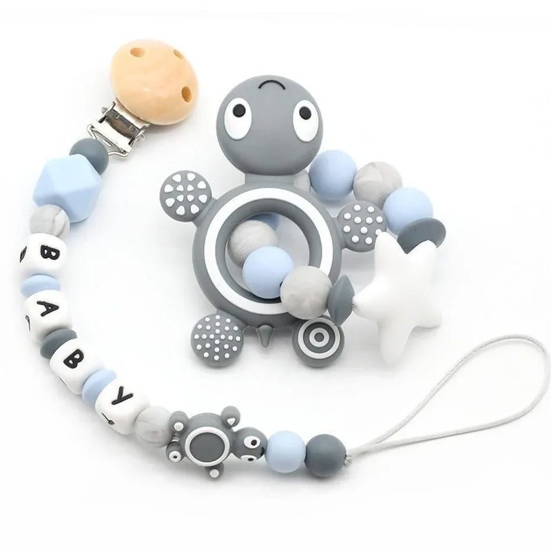 Modern Handmade Pacifier Clips Holder Chain Teething Silicone Pacifier Chains Holder For Baby For Pacifier - BIG FRENCHIES