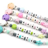 Modern Handmade Pacifier Clips Holder Chain Teething Silicone Pacifier Chains Holder For Baby For Pacifier - BIG FRENCHIES