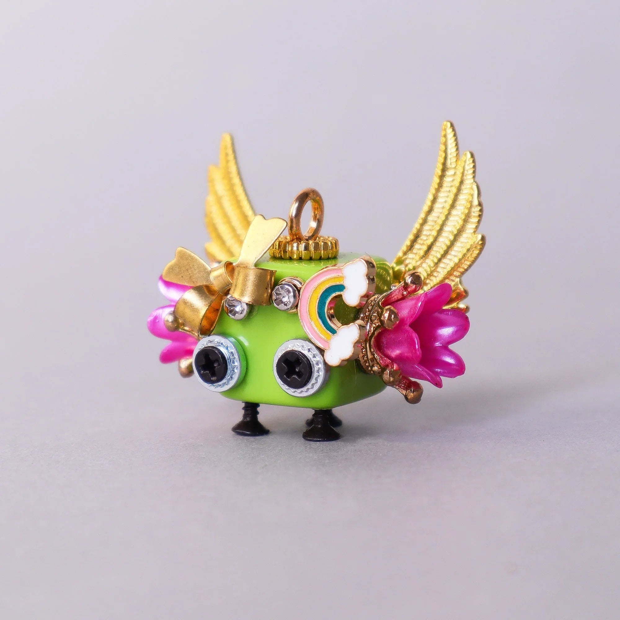 Handcrafted Wooden Bot Necklace, Keychain, or Mini Decor - BIG FRENCHIES