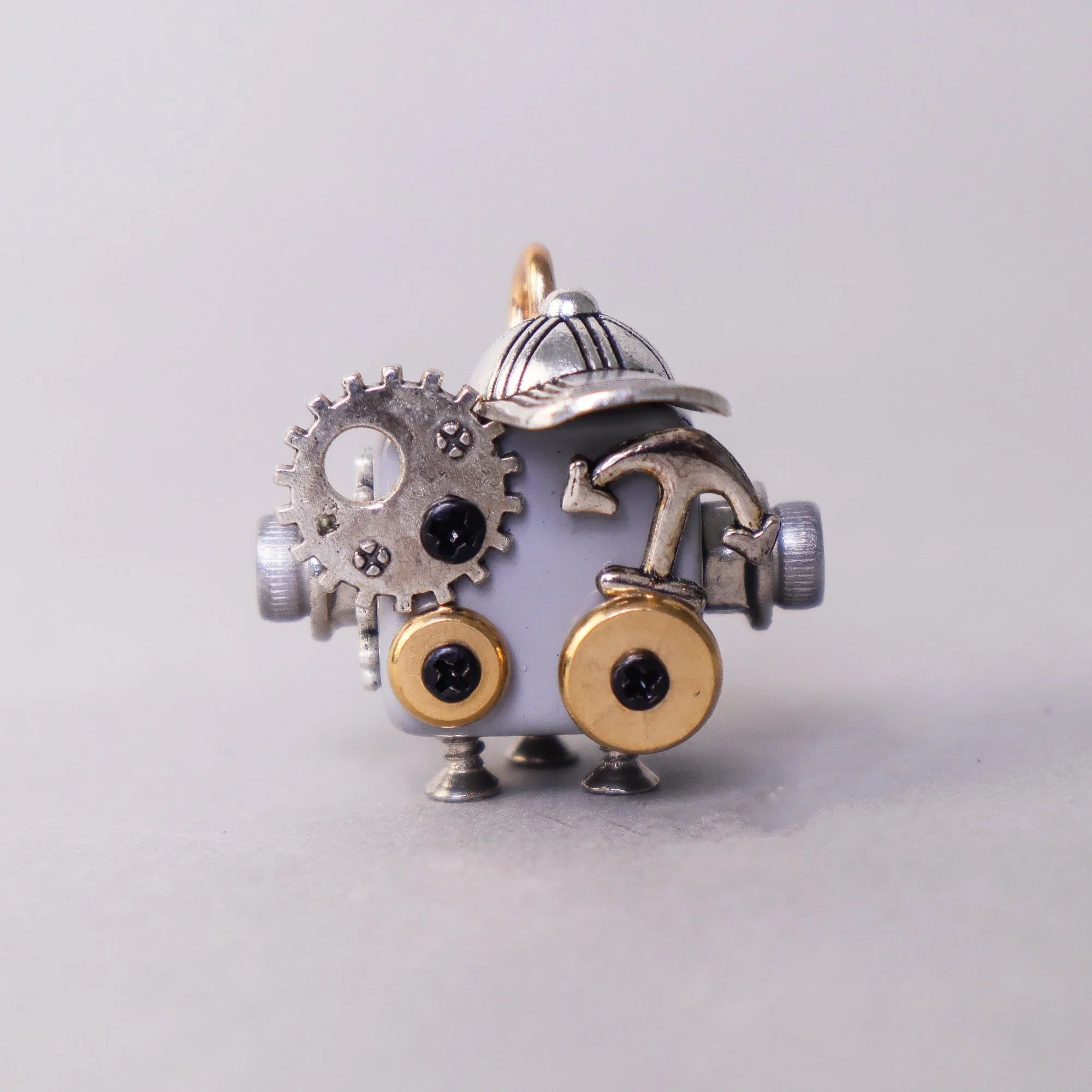 Handcrafted Wooden Bot Necklace, Keychain, or Mini Decor - BIG FRENCHIES