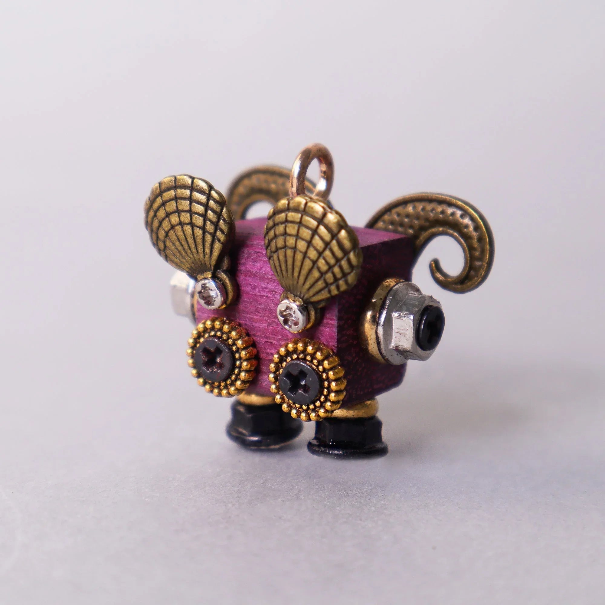 Handcrafted Wooden Bot Necklace, Keychain, or Mini Decor - BIG FRENCHIES