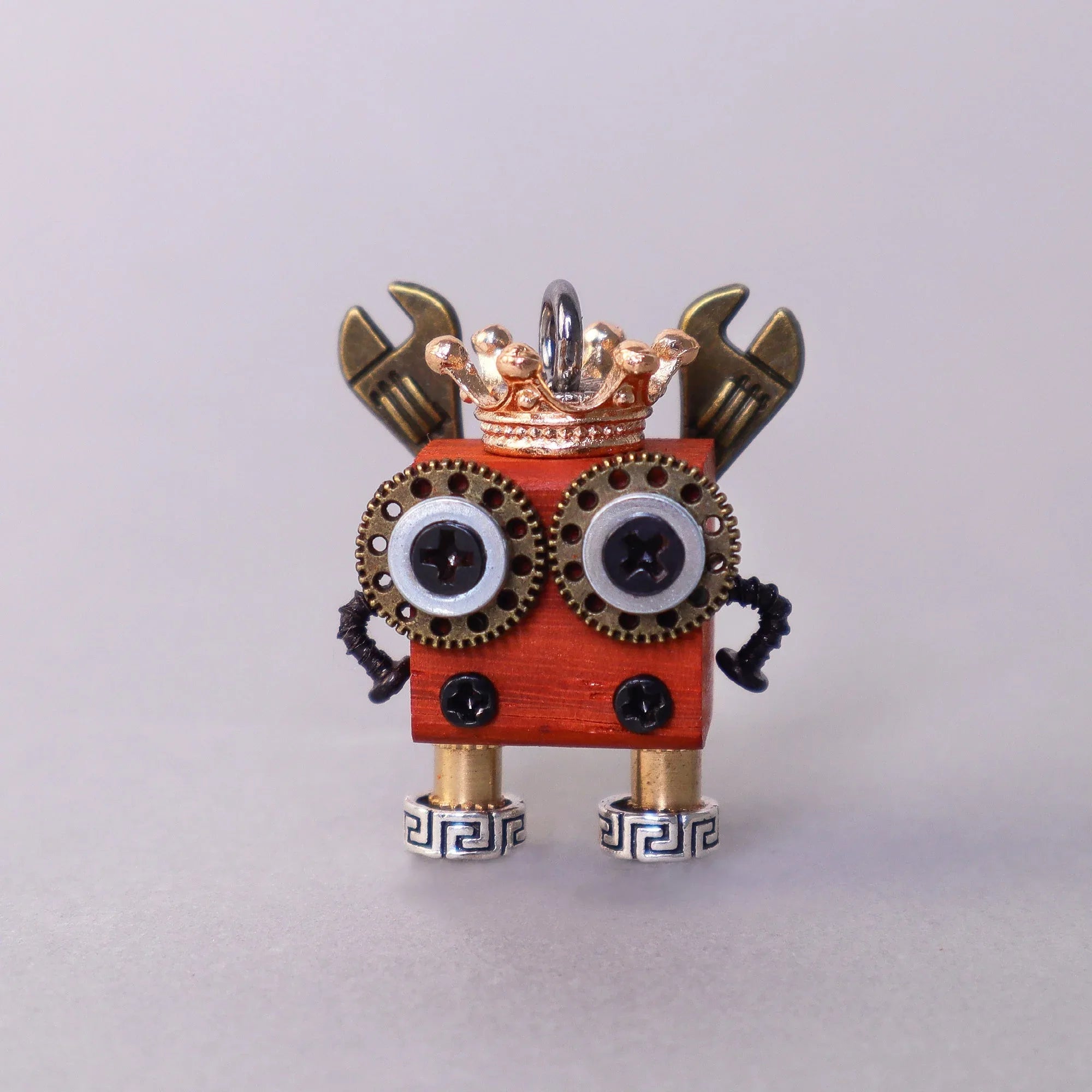 Handcrafted Wooden Bot Necklace, Keychain, or Mini Decor - BIG FRENCHIES