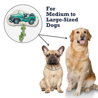 Country Living Retro Army Jeep with Squeaker & Crinkle Paper Plush Dog Toy - BIG FRENCHIES