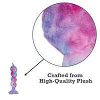 Tie Dye Skinny Narwhal Magical Creature Plush Dog Toy – with Squeaker & Crinkle Paper for Fun Play - BIG FRENCHIES