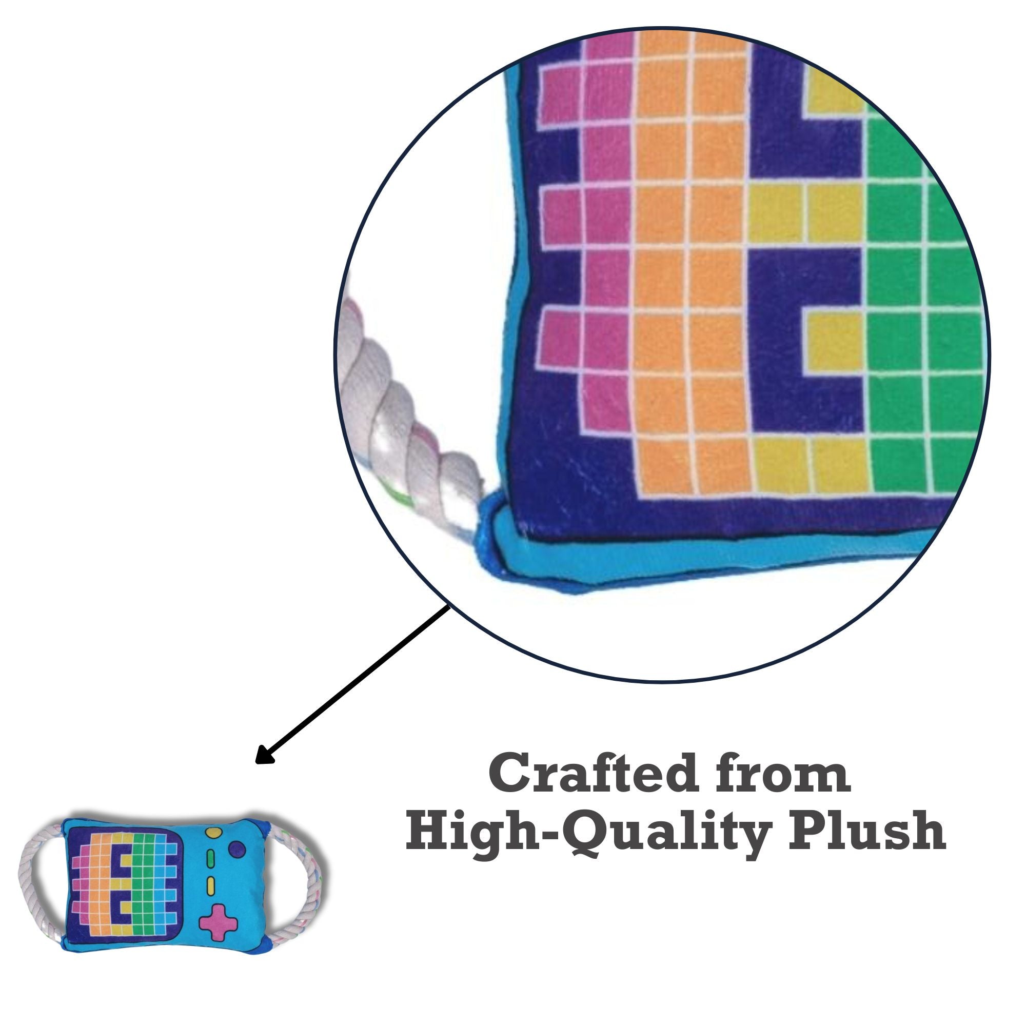 Retro Gamer Plush Dog Toy – with Squeaker & Crinkle Paper for Fun Play - BIG FRENCHIES