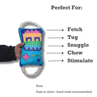 Retro Gamer Plush Dog Toy – with Squeaker & Crinkle Paper for Fun Play - BIG FRENCHIES