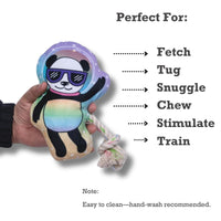 Space Panda Plush Dog Toy – with Squeaker & Crinkle Paper for Fun Play - BIG FRENCHIES