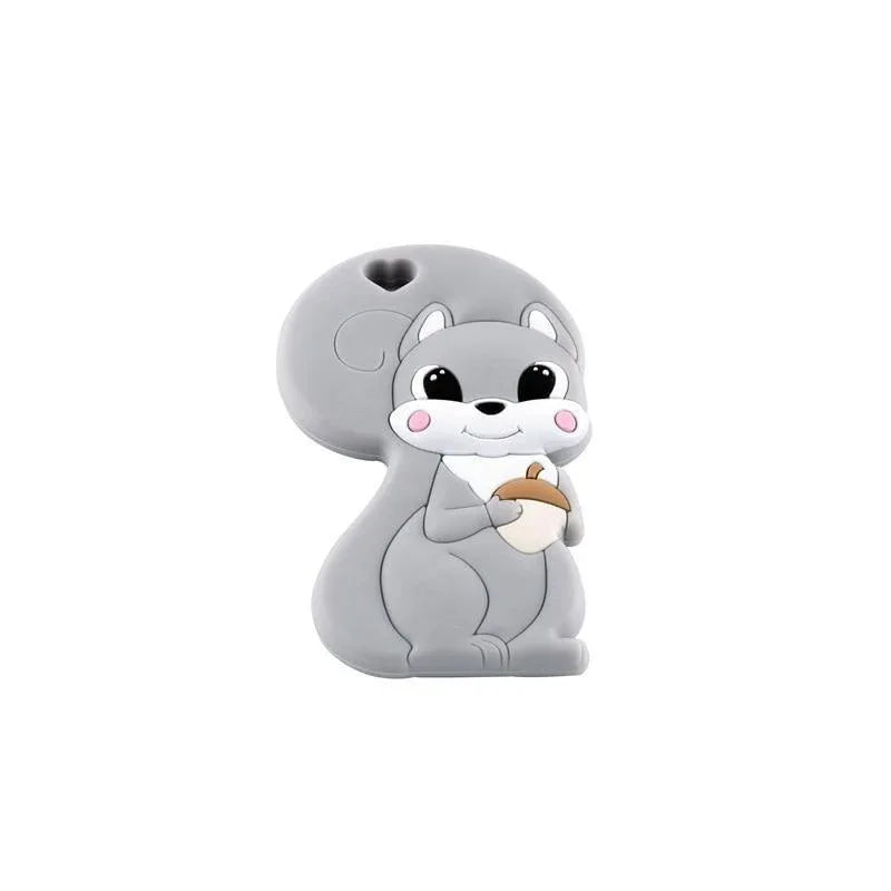 BPA Free Food Grade Silicone Teethers Cartoon Animals Shape Pacifier Clips, Accessories Baby Teething 1pc - BIG FRENCHIES
