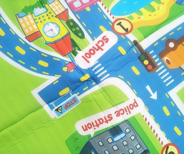 Town City Traffic Baby Crawling Mat Foam Climbing Pad Green Road Children's Play Mat Carpet For Kids and Boys Rooms - BIG FRENCHIES