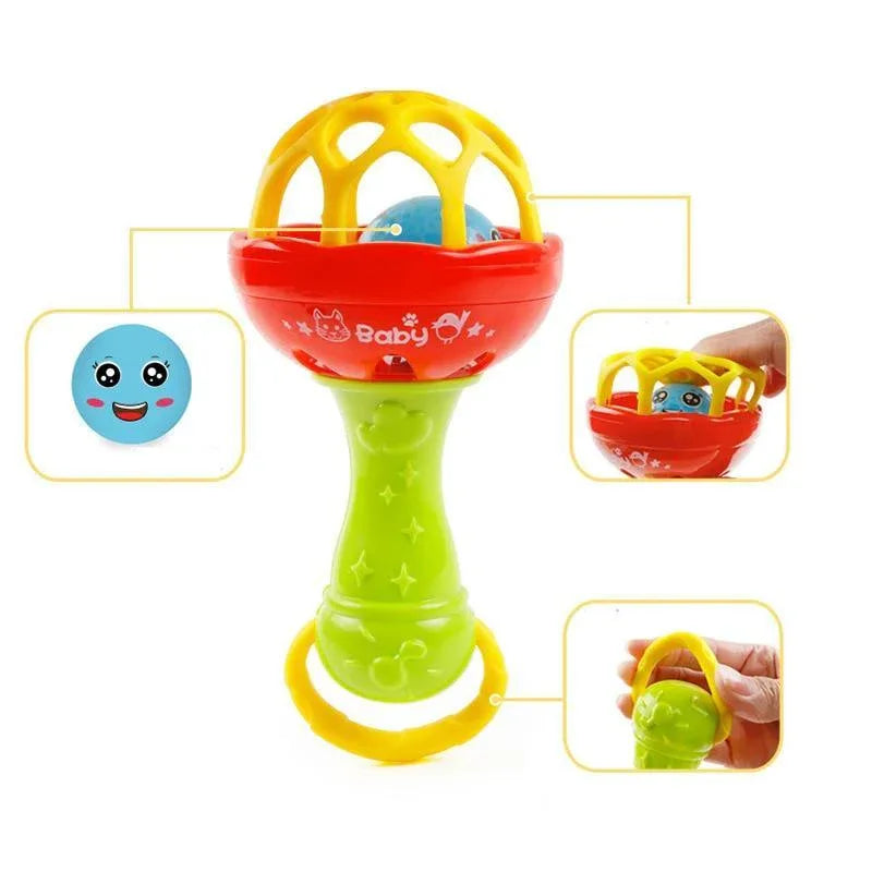 Baby Rattles toy Intelligence Grasping Gums Plastic Hand Bell Rattle Funny Educational Mobiles Toys For Baby and Kids - BIG FRENCHIES