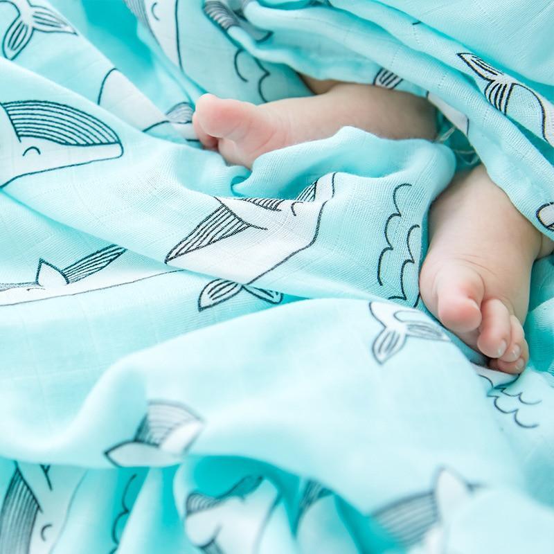 Newborn Swaddle Baby Multi-use Bamboo Cotton Blanket Infant Newborn Baby Wrap Blanket For Girls And Boys - BIG FRENCHIES