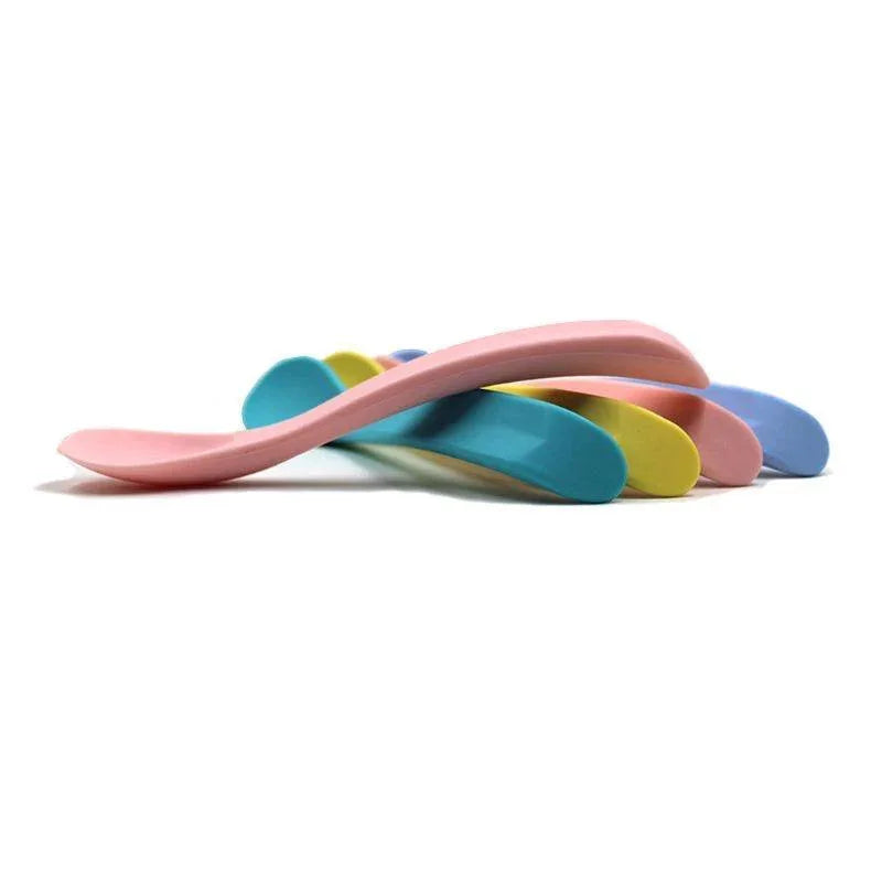 Baby Soft Flexible Silicone Spoon Food Grade Baby Feeding Spoons Safety Tableware Infant Learning Spoons For Boys And Girls - BIG FRENCHIES