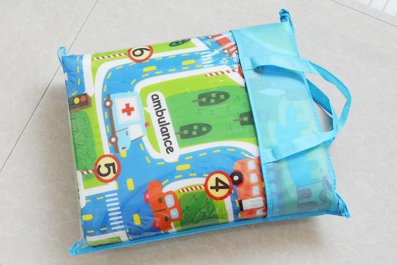 Town City Traffic Baby Crawling Mat Foam Climbing Pad Green Road Children's Play Mat Carpet For Kids and Boys Rooms - BIG FRENCHIES
