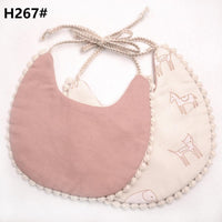 Handmade Luxury Floral Baby Bib Accessories Burp Cloths Newborn Baby Boy Girl Kids Cartoon Bibs 100% Cotton Linen Waterproof Saliva Bib For Kids - BIG FRENCHIES