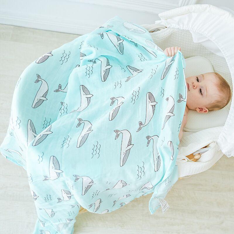 Newborn Swaddle Baby Multi-use Bamboo Cotton Blanket Infant Newborn Baby Wrap Blanket For Girls And Boys - BIG FRENCHIES
