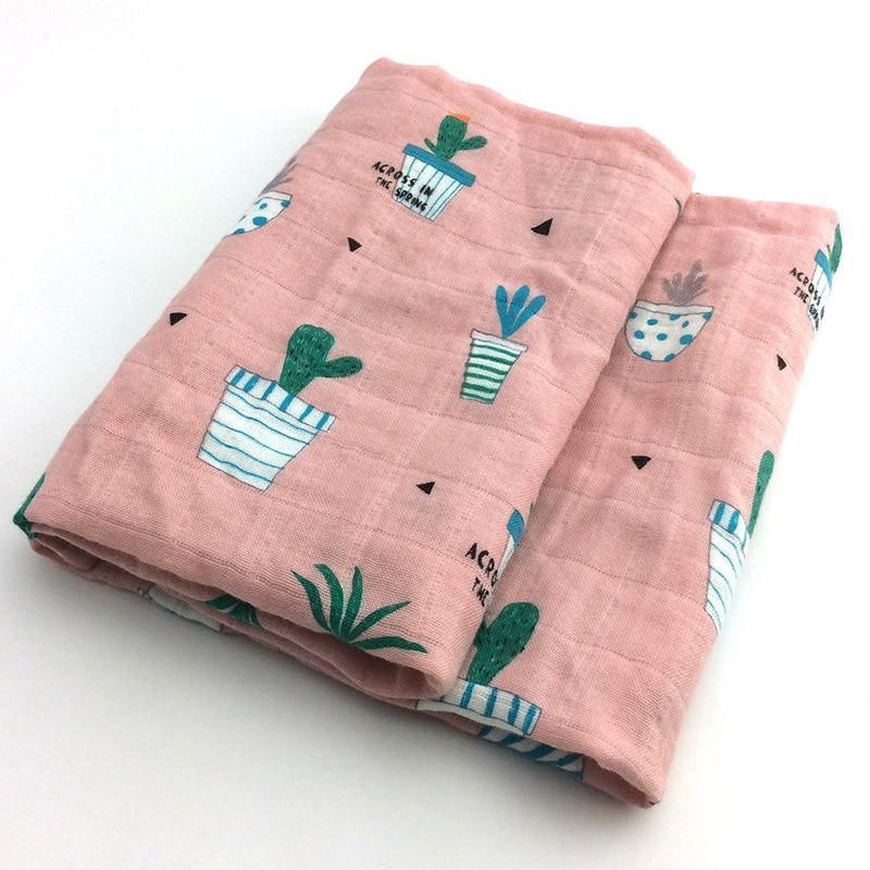 Baby Blankets Newborn Soft Organic Cotton Baby Blanket Muslin Swaddle Wrap Feeding Burp Cloth - BIG FRENCHIES