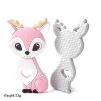Silicone Teethers Food Grade Tiny Rod Teething Baby Shower Gifts Cartoon Animals Teether Let's Make 1pc - BIG FRENCHIES