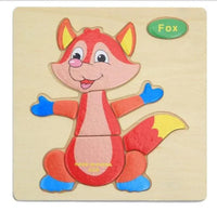 3D Wooden Children Interesting Puzzle Toys With Animals and Cars Exellent Puzzles Intelligence Kids Early Educational Toys For Children - BIG FRENCHIES