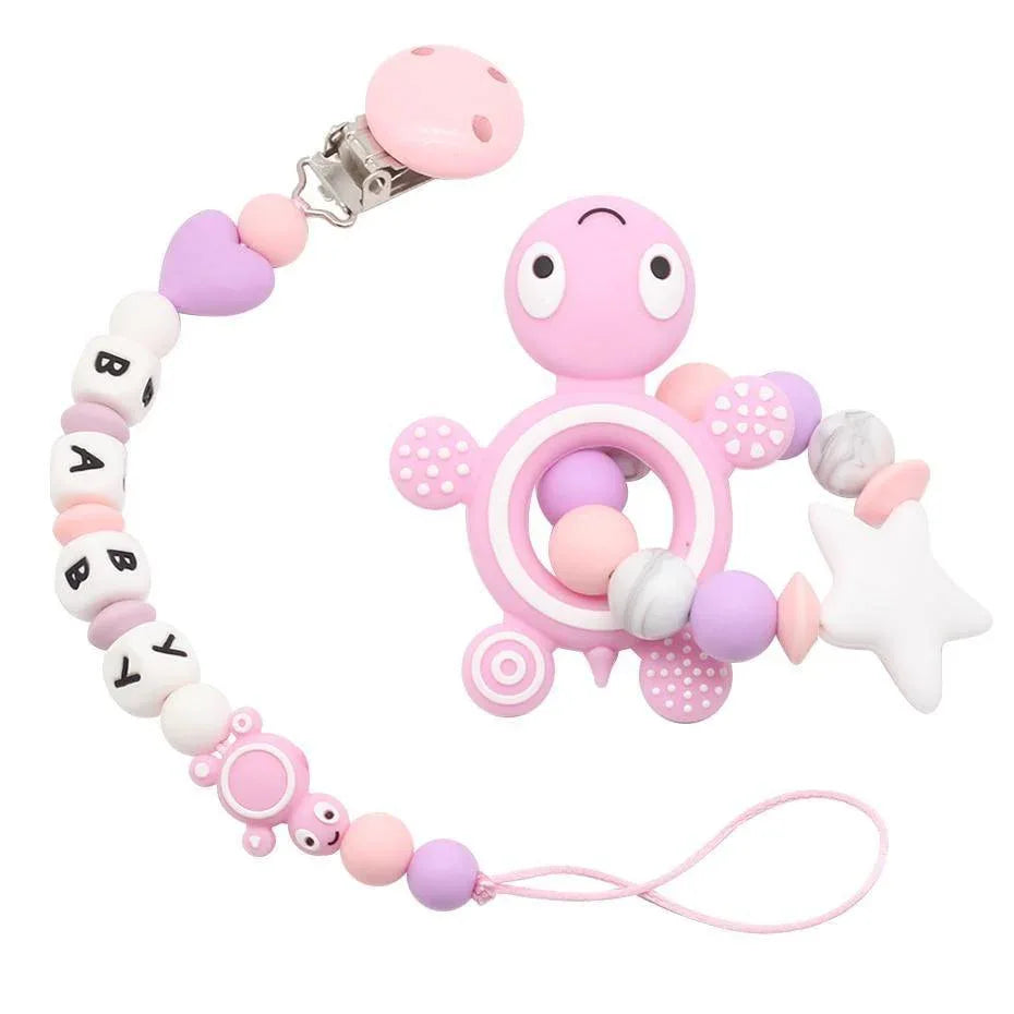 Modern Handmade Pacifier Clips Holder Chain Teething Silicone Pacifier Chains Holder For Baby For Pacifier - BIG FRENCHIES