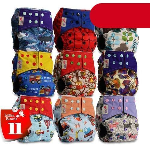 Modern 9/6PCS Set Bamboo Charcoal Washable Real Cloth Pocket NappiesFor Baby Boys and Girls Diaper Set In Modern Design - BIG FRENCHIES
