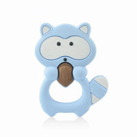 Baby Teethers Cartoon Animal Baby Teething Toy Penguin Silicone Teether Unicorn Pendant Raccoon Accessories - BIG FRENCHIES