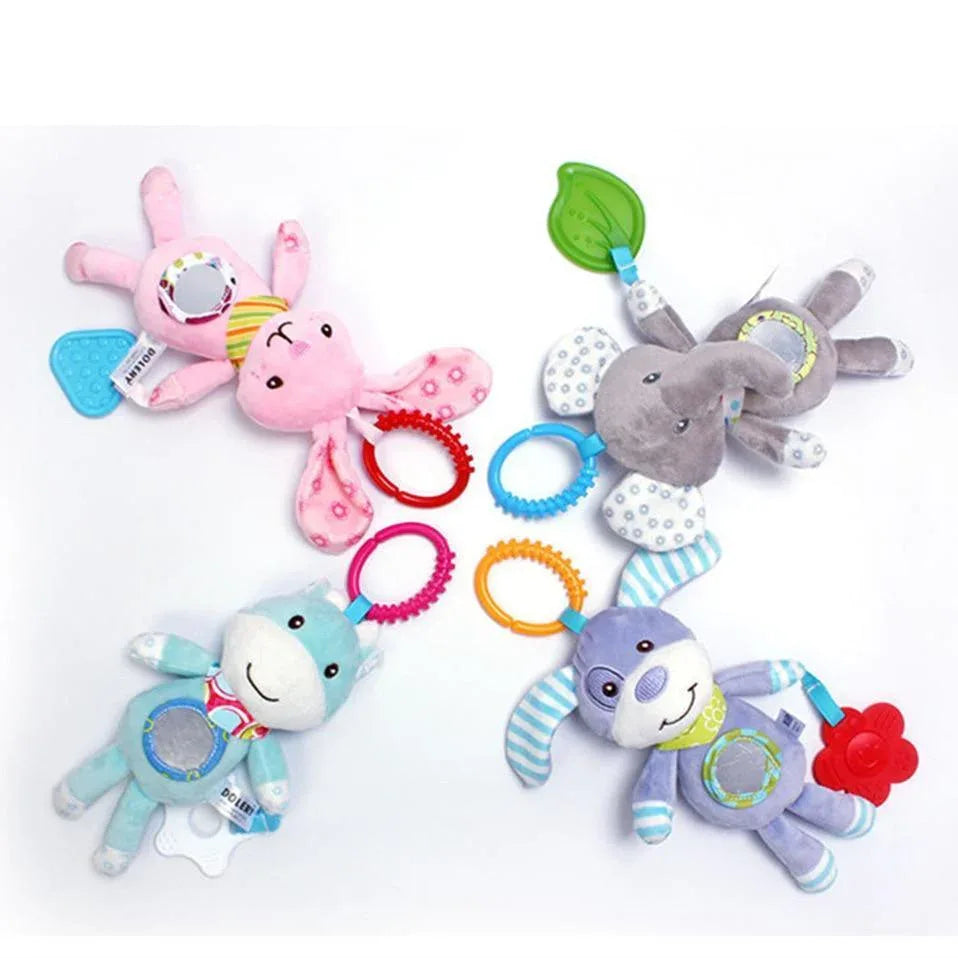 Modern Baby Rattles Stroller Hanging Soft Toy Mobile Cute Animal Doll Elephant Rabbit Dog Baby Crib Hanging Bell Toys For Kids and Baby - BIG FRENCHIES