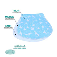 New Baby 100% Cotton Three Layers Waterproof Lightweight Natural Burp Curved Bibs For Baby Accessories - BIG FRENCHIES