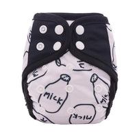 Newborn Pocket Diaper Cloth Diapers Bamboo Charcoal Inner Waterproof PUL Outer Double Gussets Nappies for Baby - BIG FRENCHIES