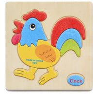 3D Wooden Children Interesting Puzzle Toys With Animals and Cars Exellent Puzzles Intelligence Kids Early Educational Toys For Children - BIG FRENCHIES