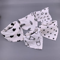 Modern 5PCS/Pack Cotton Baby Bibs 4 Lyers Girls Boys Triangle Feeding Burp Cloth Collar Scarf For Feeding - BIG FRENCHIES