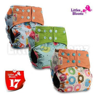 Modern Luxury Printed Washable Real Cloth Pocket Nappy,3 nappies/diapers Set For Girls and Boys Baby In Elegant Style - BIG FRENCHIES