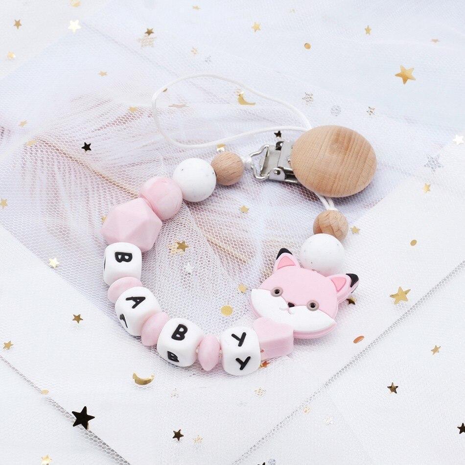 Modern Handmade Pacifier Personalize Silicone Beads Binky Clip Pacifier Chain Chew Baby Teether Toys For Baby - BIG FRENCHIES