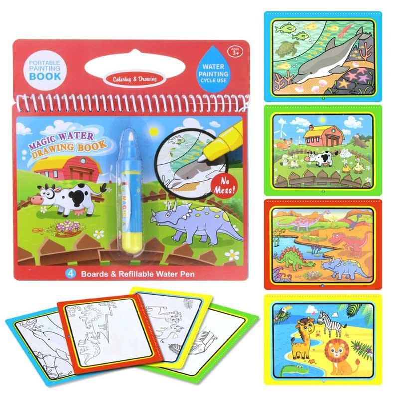 Magic Water Drawing Books Coloring Books Doodle & Magic Pen Painting Drawing Board Children Painting Toys Birthday Gifts - BIG FRENCHIES
