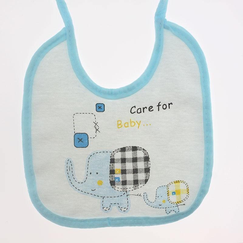 Soft Newborn Cotton Elephant Feeding Burp Cloth Waterproof Infant Animal Double Layer Bandana Feeding Bib For Kids - BIG FRENCHIES