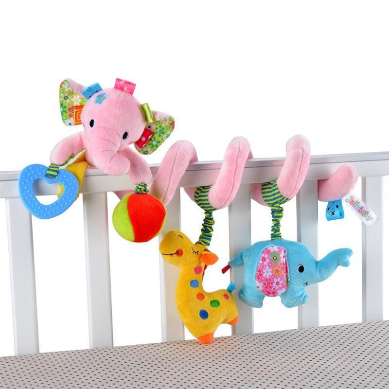 Stuffed Stroller Toys Animal Baby Crib Pram Bed Hanging Educational Infant Baby Rattle For Kids - BIG FRENCHIES