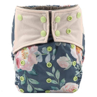 Luxury Charcoal Bamboo Baby Cloth Diaper Nappy Washable Reusable Double Gusset Square Tabs Nappies for Baby and Kids - BIG FRENCHIES