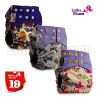 Modern Luxury Printed Washable Real Cloth Pocket Nappy,3 nappies/diapers Set For Girls and Boys Baby In Elegant Style - BIG FRENCHIES