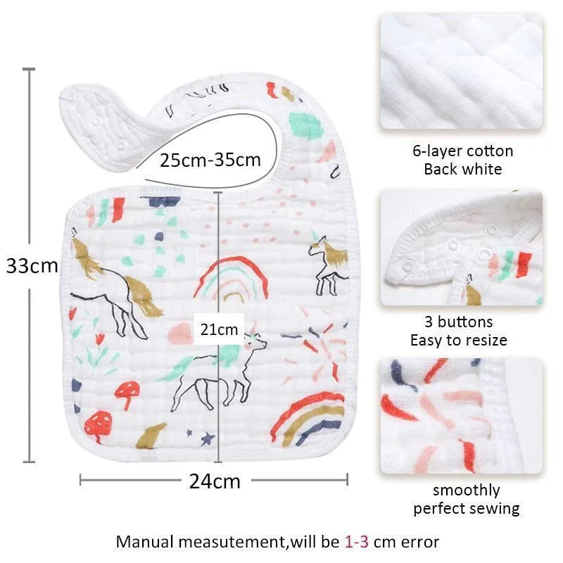 Cotton Baby Burp Cloth For Toddlers Feeding Durable Apron Multi-use Saliva Towel Scarf And Bandana Bibs - BIG FRENCHIES