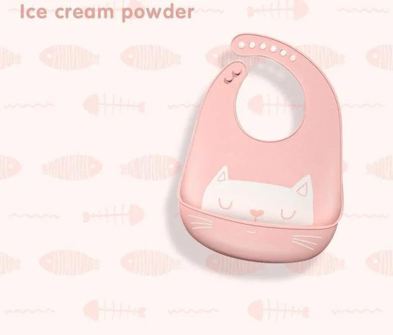 Bibs Waterproof Silicone Feeding Baby Saliva Towel Newborn Cartoon Aprons Baby Bibs Adjustable - BIG FRENCHIES