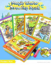 Modern Coloring Magic Water Drawing Book With Pen For Kids and Baby Educational Toy Animals Painting Writing Doodle Cloth Book Kids Drawing Board - BIG FRENCHIES
